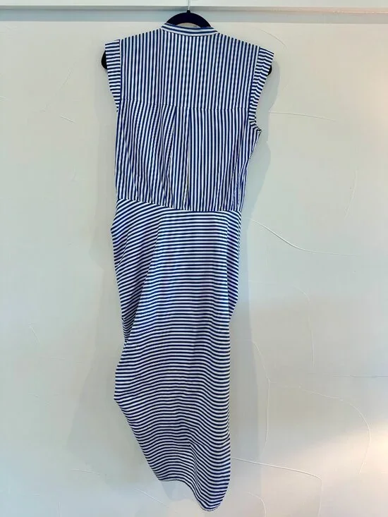 Veronica Beard Teagan Blue Striped Dress - Picture 2 of 2